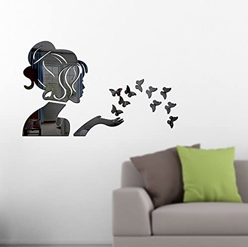 Arcdew 3D Acrylic Angel Fairy with Butterfly Decorative Mirror – Wall Art Home Décor in UAE