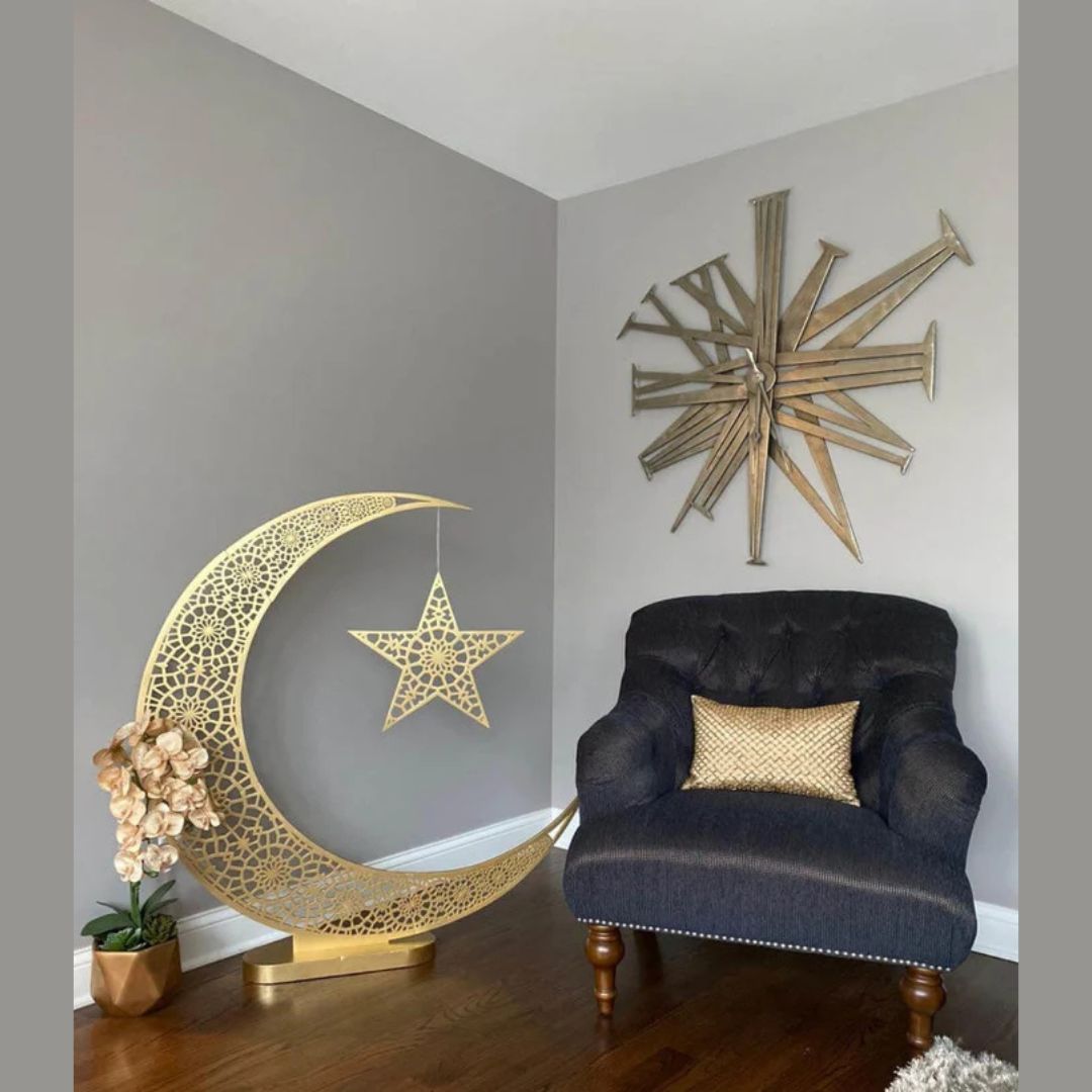 Arcdew Crescent Decor Eid Moon Tree Hilal | Islamic Ramadan Decoration in 3ft to 5ft