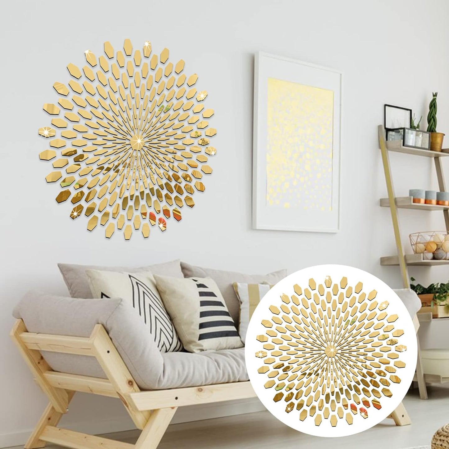 ArcDew 3D Sun Stereo Acrylic Sunflower Round Mural | 56x56 cm Nature-Inspired Wall Art UAE