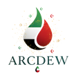 Logo with a stylized flag design and 'ARCDEW Logo' text on a white background
