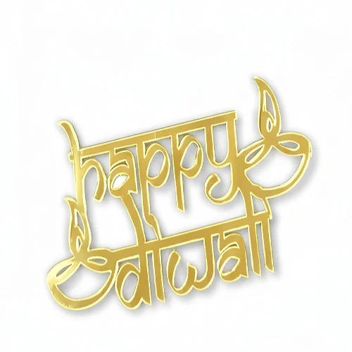 Arcdew - Golden Acrylic Diwali DIY Décor - Shimmering Cutouts Set for Festive Wall & Table Accents | Acrylic