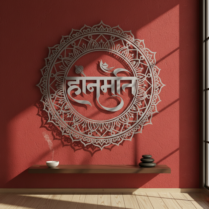 Arcdew - Lord Hanuman Calligraphy Acrylic Art - Strength & Devotion | Acrylic