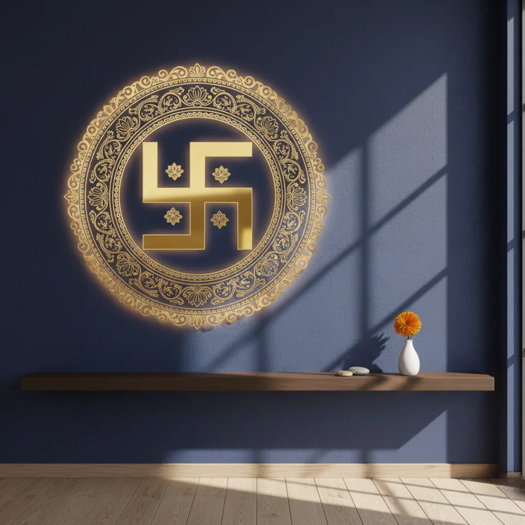 swastika-framed-acrylic-wall-art-auspicious-symbol-of-fortune