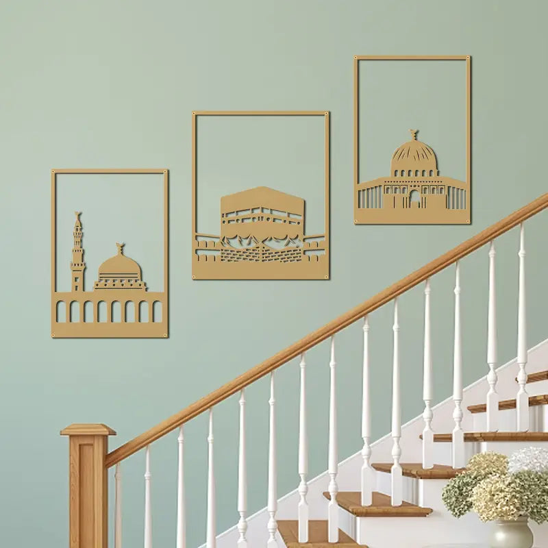 Kaaba, Masjid Nabawi & Masjid al-Aqsa - Acrylic Decor