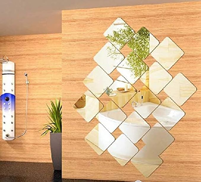 Square Shape Acrylic Mirror | Home Wall Decor