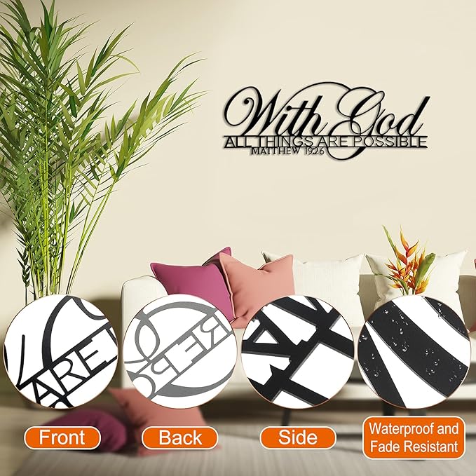 Bible Verse - with God All Things are Possible - Chrismas Gift