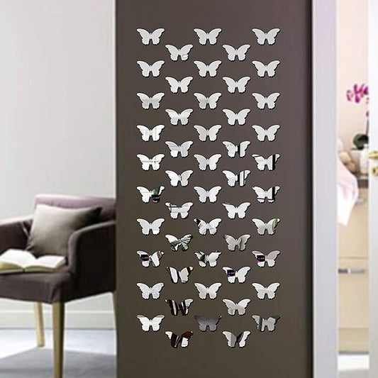 Arcdew 40 Butterfly Decorative 3D Acrylic Mirror – Wall Art Home Décor in UAE