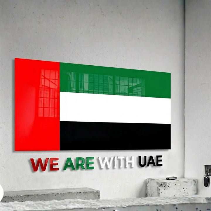 Arcdew - UAE National Day Acrylic Wall Flag | Modern Patriotic Decor