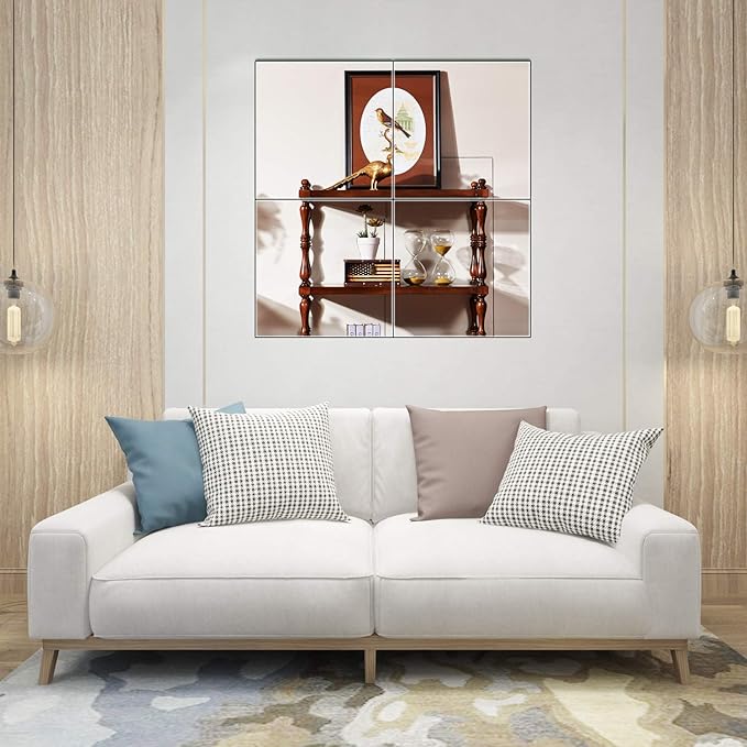 Square Acrylic Mirror Set - Home Decor Wall Mirror