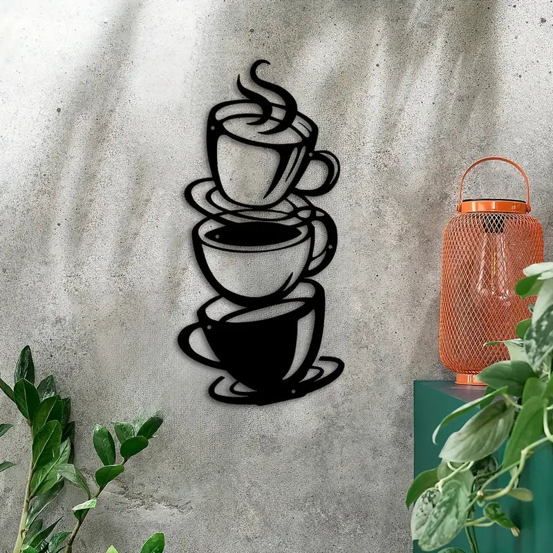 Arcdew Coffee & Tea Cups Wall Decal | Kitchen Acrylic Wall Decor & Gift Idea