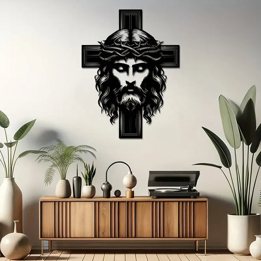 Jesus Christ and Cross - Christian Home Decal