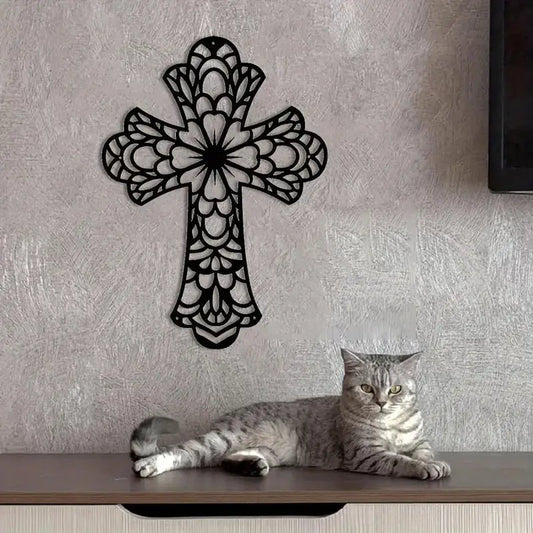 Elegant Black Acrylic Cross - Christian's Home Decal