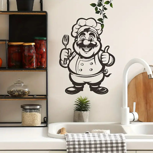Arcdew Chef With Fork Kitchen & Dining Wall Decor | Acrylic Wall Art for Home