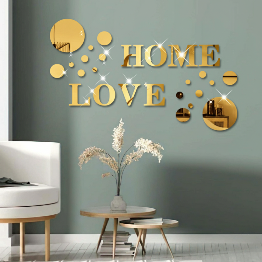 Arcdew 26-Piece Acrylic 3D HOME LOVE Wall Décor