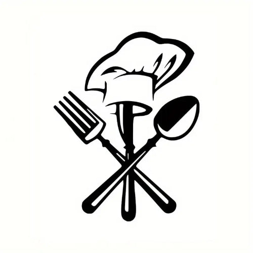 Arcdew Chef Hat & Utensils Decal | Kitchen & Dining Acrylic Wall Decor