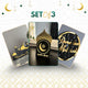 Ramadan Modernity Set – 3-Piece Bundle: Arch Countdown Calendar, Ramadan Mubarak Wall Art, and Ramadan Kareem Table Sign