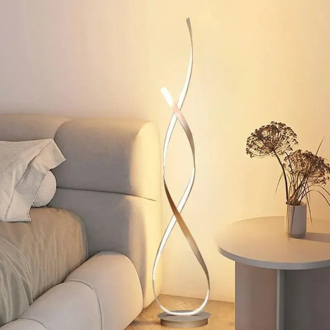 Aurelia Helix LED Floor Lamp – Modern Sculptural Twist Standing Lamp