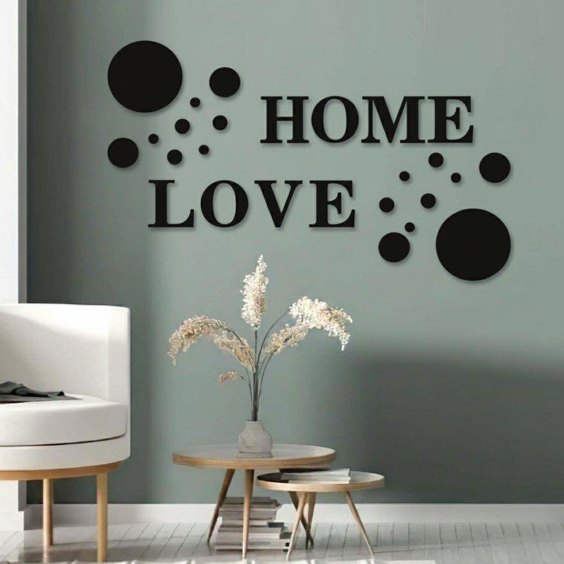 Arcdew 26-Piece Acrylic 3D HOME LOVE Wall Décor