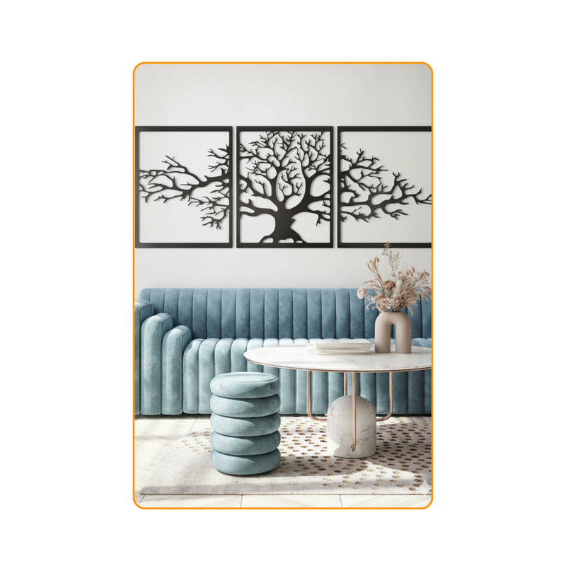 3-Piece Life Tree-Black