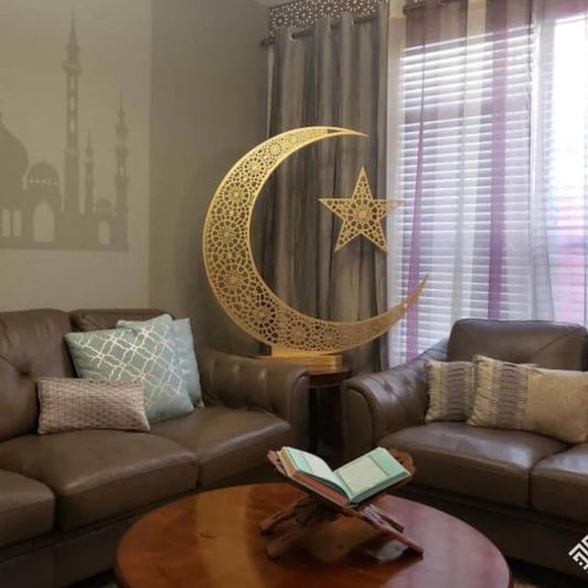Arcdew Crescent Decor Eid Moon Tree Hilal | Islamic Ramadan Decoration in 3ft to 5ft
