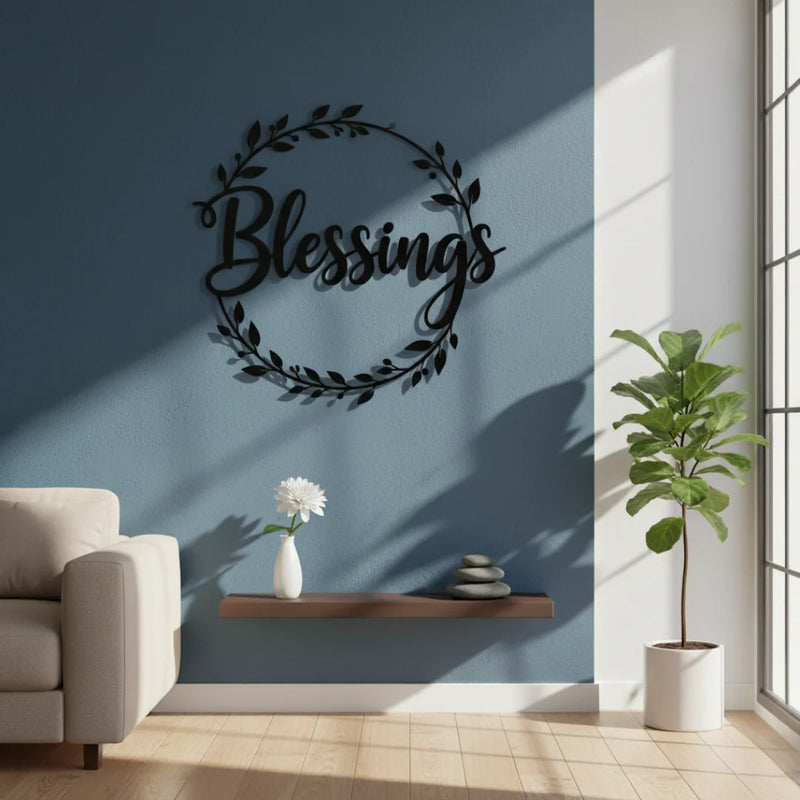 Blessings Acrylic Wall Art Black
