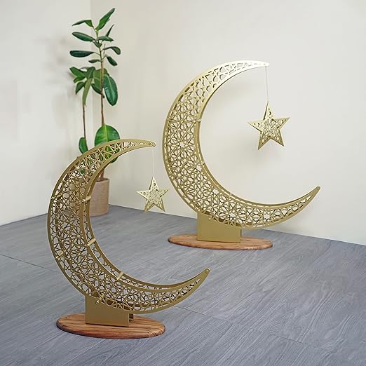 Arcdew Crescent Moon and Star | Islamic Wall Art, Ramadan Decoration & Eid Gifts for Home