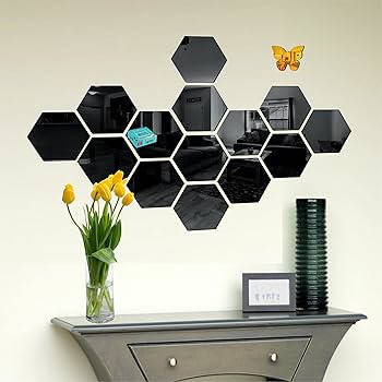 Arcdew Hexagon 3D Acrylic Mirror | Modern Wall Decoration for Home & Office in UAE