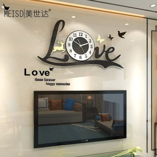 Arcdew 3D Love Wall Clock | Acrylic Wall Clock for Home Décor in UAE