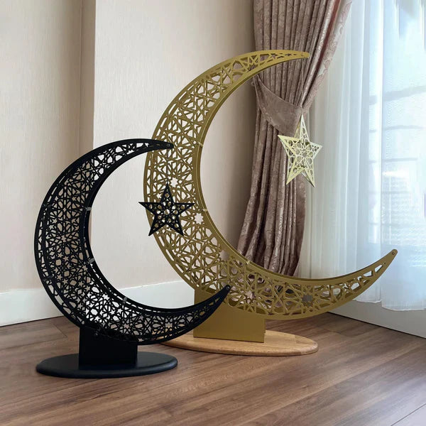 Arcdew Crescent Moon and Star | Islamic Wall Art, Ramadan Decoration & Eid Gifts for Home
