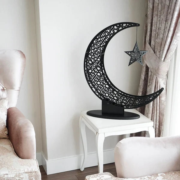 Arcdew Crescent Moon and Star | Islamic Wall Art, Ramadan Decoration & Eid Gifts for Home