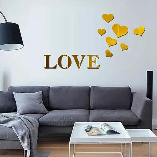 Arcdew Love & Heart Acrylic Wall Decoration | Romantic Home Wall Art & Gift for Couples in UAE