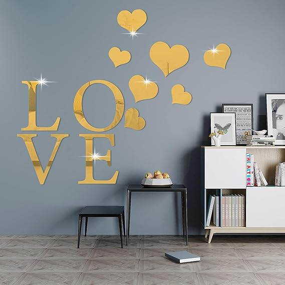 Arcdew Love & Heart Acrylic Wall Decoration | Romantic Home Wall Art & Gift for Couples in UAE