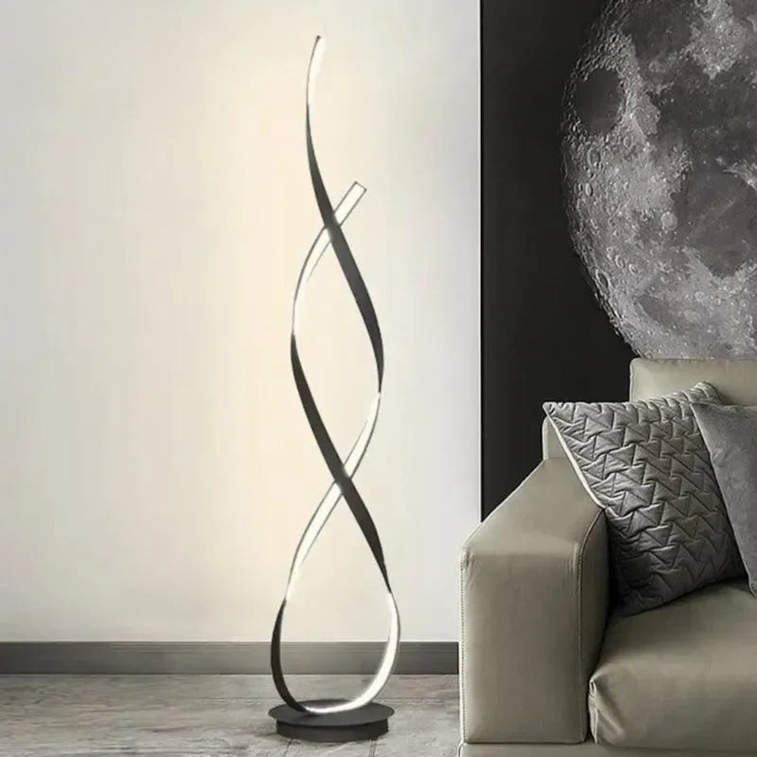 Aurelia Helix LED Floor Lamp – Modern Sculptural Twist Standing Lamp