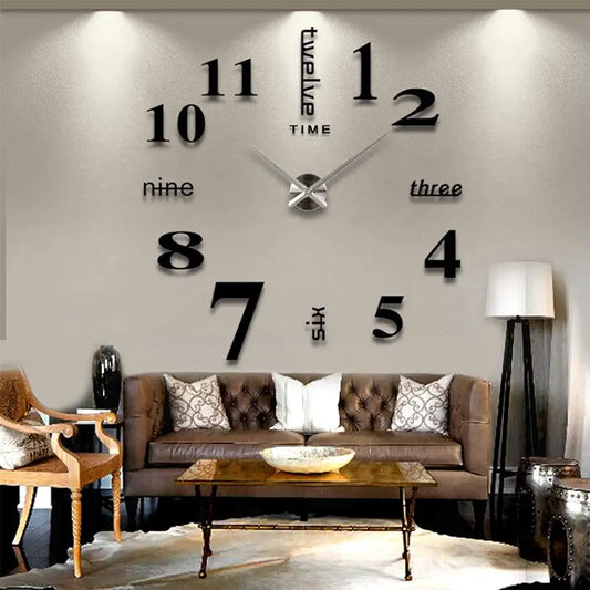 ArcDew Modern 3D Acrylic Wall Clock | DIY Frameless Large Noiseless Wall Timepiece UAE