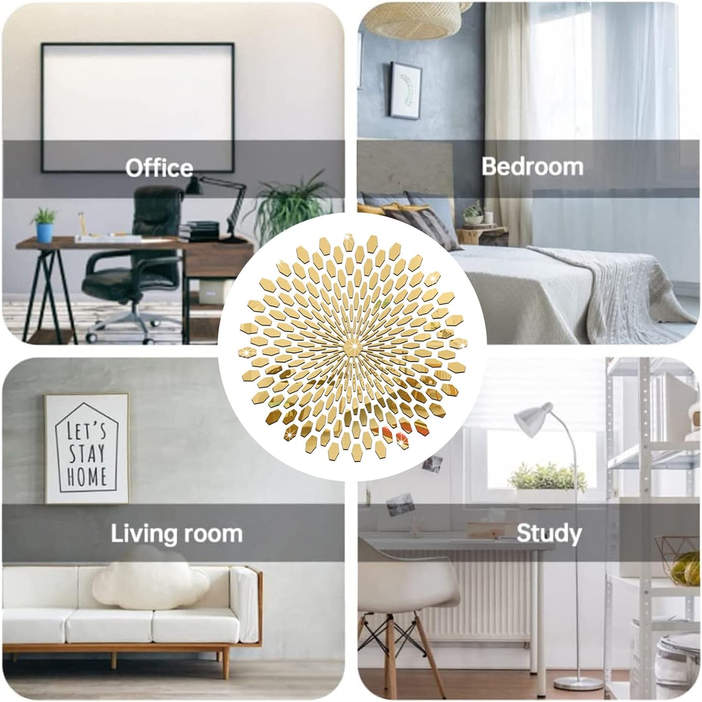 ArcDew 3D Sun Stereo Acrylic Sunflower Round Mural | 56x56 cm Nature-Inspired Wall Art UAE
