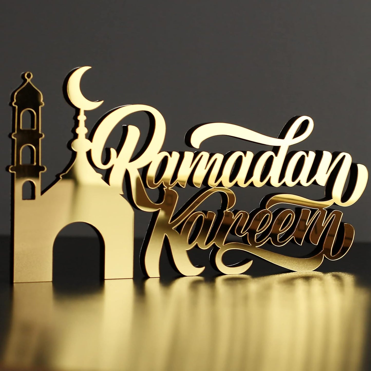 Arcdew Acrylic Islamic Tabletop Décor – Ramadan Kareem & Eid Mubarak