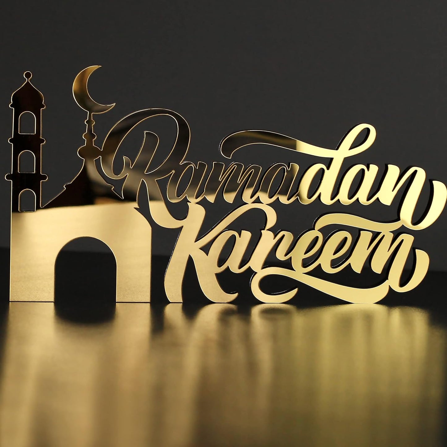 Arcdew Acrylic Islamic Tabletop Décor – Ramadan Kareem & Eid Mubarak