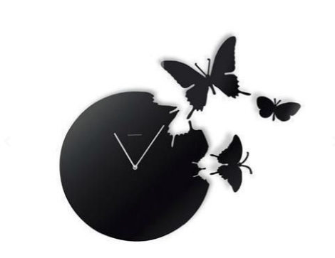 ArcDew Butterflies Acrylic Wall Clock (Small) | Elegant Nature-Inspired Wall Décor UAE
