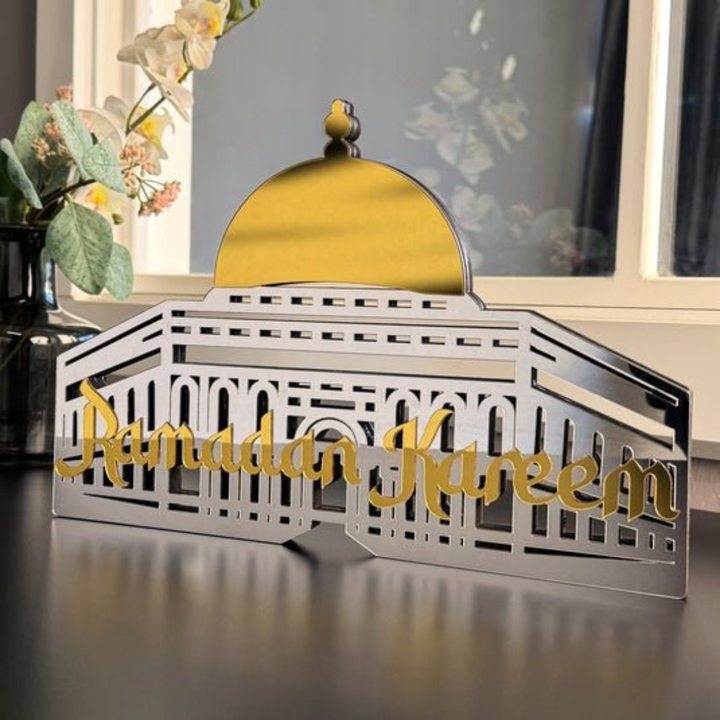 Arcdew - Ramadan Kareem Masjid Al-Aqsa Acrylic Table Decor - Islamic Home Decor | Masjid al-Aqsa Ramadan Kareem Table Decor
