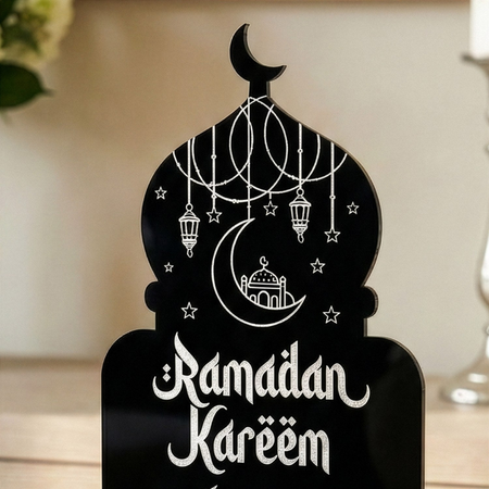 Acrylic Ramadan Kareem Mosque Table Decor Set