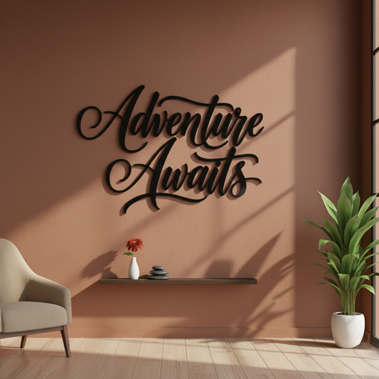 "Adventure Awaits" Acrylic Wall Art - Inspirational Travel & Home Decor | Arcdew