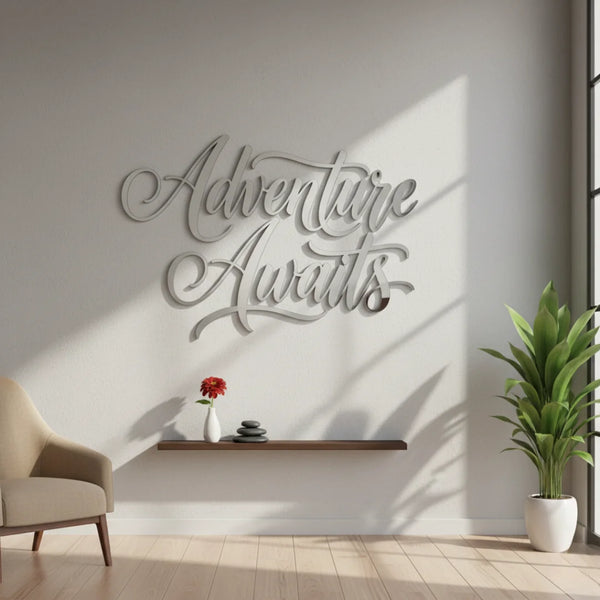 "Adventure Awaits" Acrylic Wall Art - Inspirational Travel & Home Decor