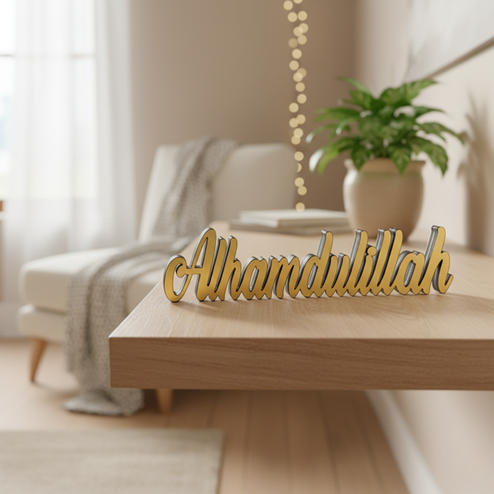 Arcdew - Alhamdulillah Islamic Table Decor - Premium Acrylic Calligraphy Stand | Alhamdulillah Table Decor - Translation missing: en.products.product.alternate_image
