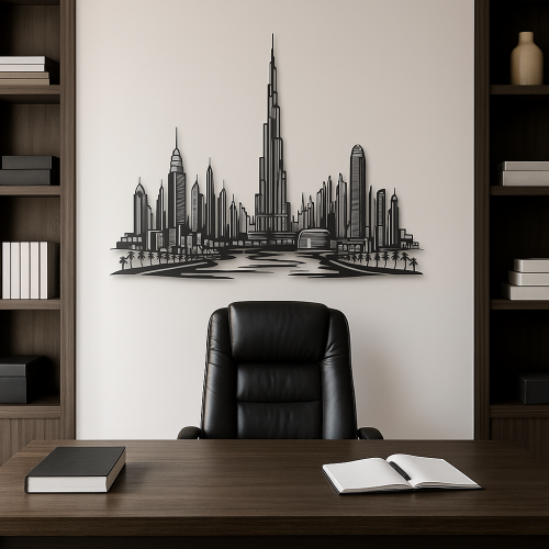 ArcDew Dubai Skyline Panoramic Acrylic Wall Art - arcdew.com