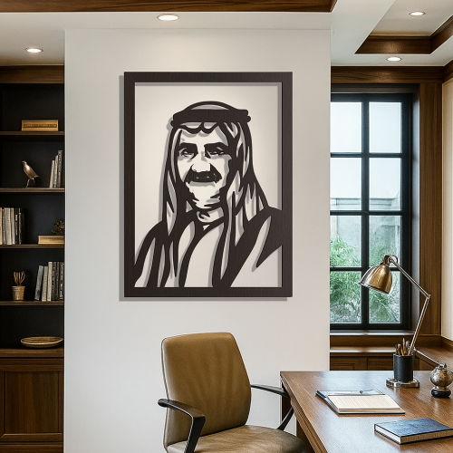 ArcDew Sheikh Hamad Bin Mohammad Acrylic Portrait - arcdew.com