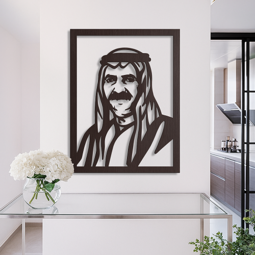 ArcDew Sheikh Hamad Bin Mohammad Acrylic Portrait - arcdew.com