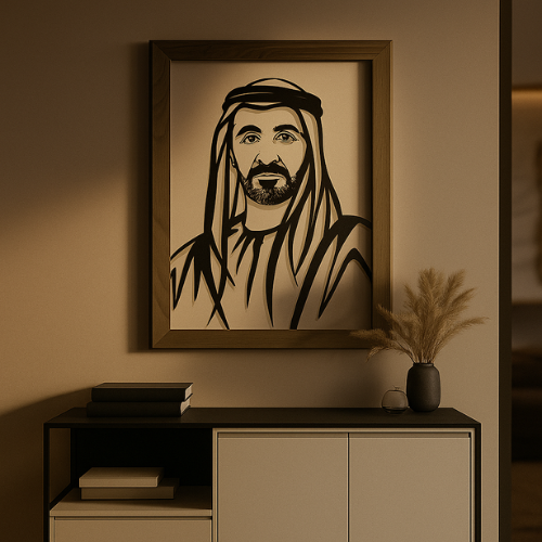 ArcDew Sheikh Khalid Bin Mohammad Acrylic Portrait - arcdew.com