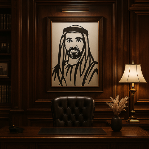 ArcDew Sheikh Khalid Bin Mohammad Acrylic Portrait - arcdew.com