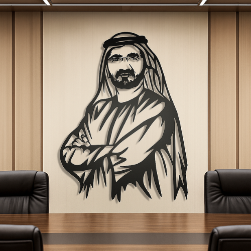 ArcDew Sheikh Mohammed bin Rashid Al Maktoum Acrylic Portrait - arcdew.com