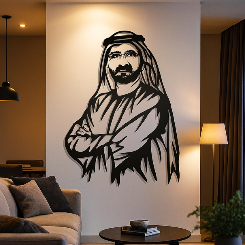 ArcDew Sheikh Mohammed bin Rashid Al Maktoum Acrylic Portrait - arcdew.com